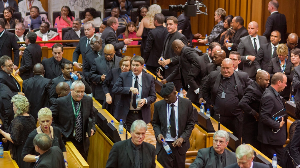 Disruption in South Africa's Parliament