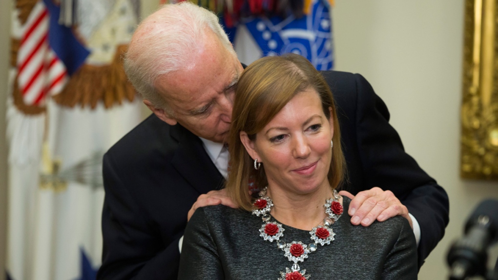 Joe Biden with Stephanie Carter