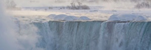 Niagara Falls partially frozen