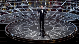 Host Neil Patrick Harris opens the Oscars ceremony at the Dolby Theatre in Los Angeles on Sunday, Feb. 22, 2015,. (Invision / John Shearer)