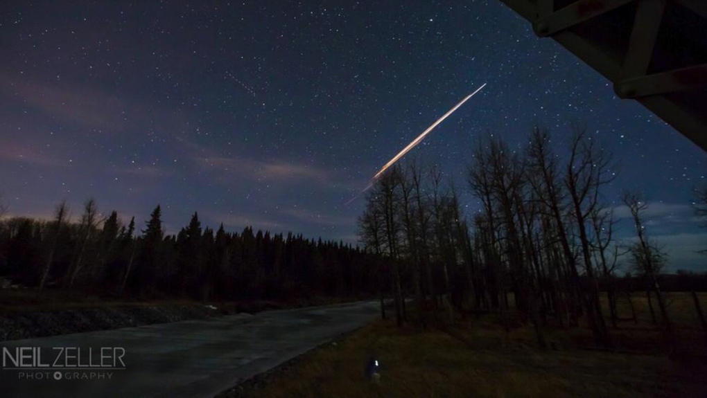 Rocket body creates flash of light over Calgary