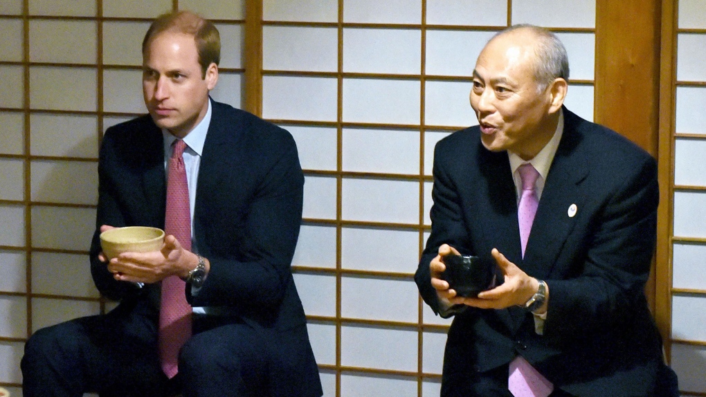 Prince William begins Japan visit with green tea