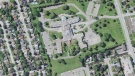 The Newmarket Health Centre is shown in this image from Google Earth. 