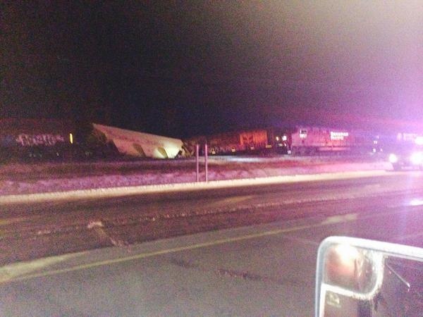 Estevan train derailment near highway #39