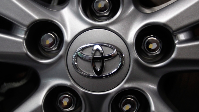 Toyota logo on a wheel at the automaker's Tokyo headquarters, on Aug. 2, 2011. (AP / Shizuo Kambayashi)