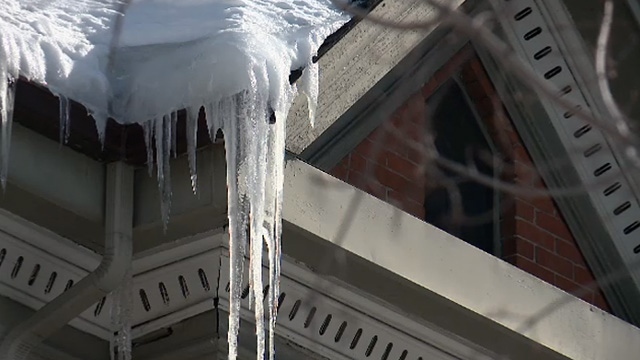 Icicles collect on the roof of a home in Ottawa on Thursday, March. 5, 2015. 