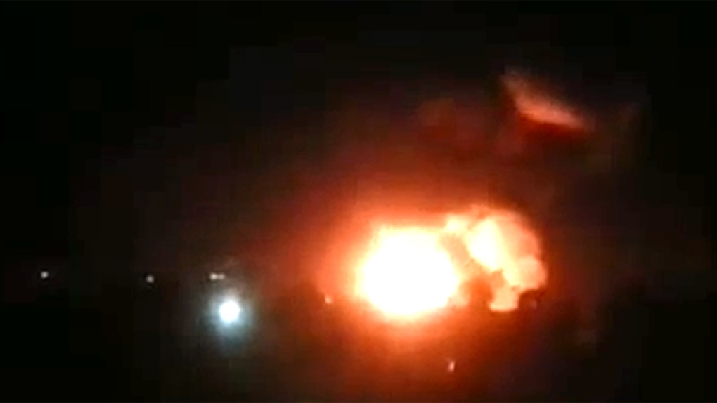 Airstrike on Syrian oil refinery