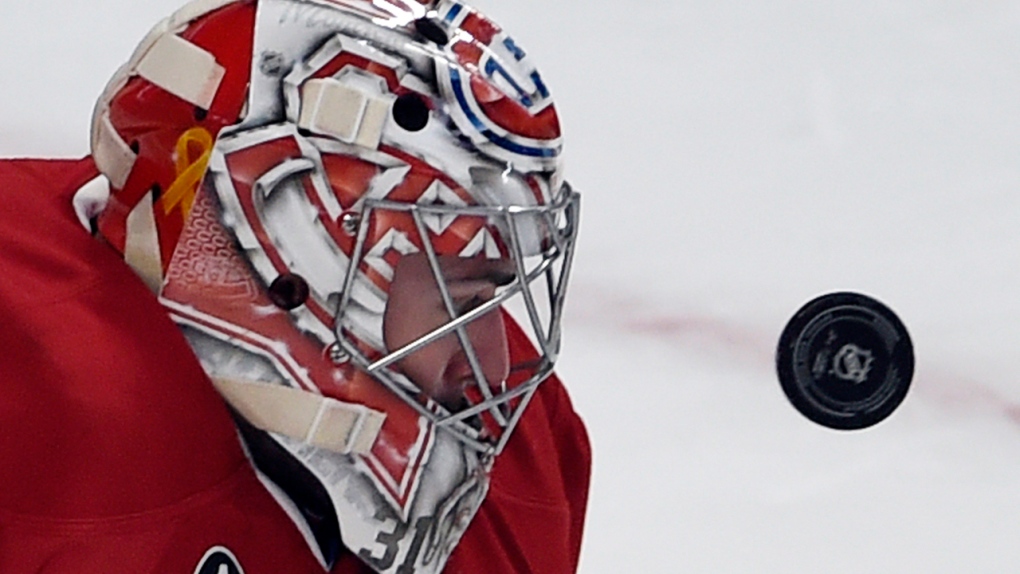 Carey Price has his eye on the puck