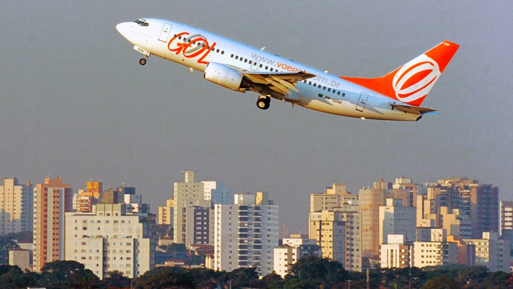 A GOL Airline plane takes off