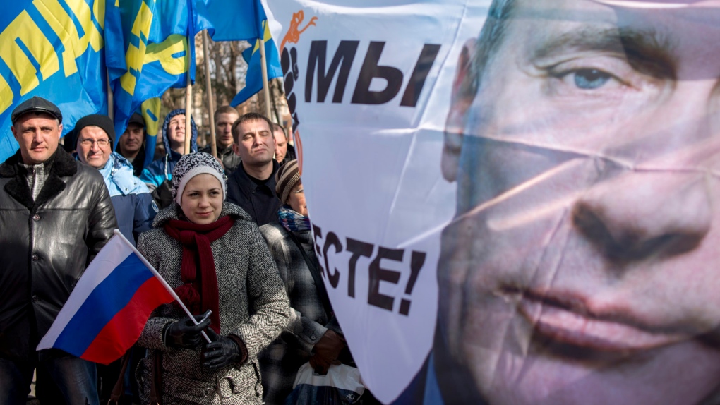 Rally one year after Crimea referendum 