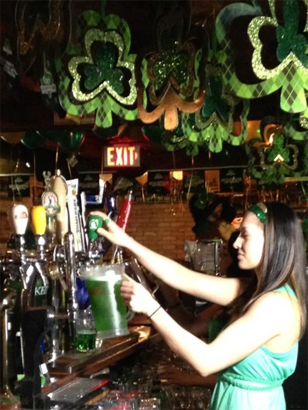 Serving up the green beer for St. Patrick's Day in London, Ont. on Tuesday, March 17, 2015. (Reta Ismail / CTV London)