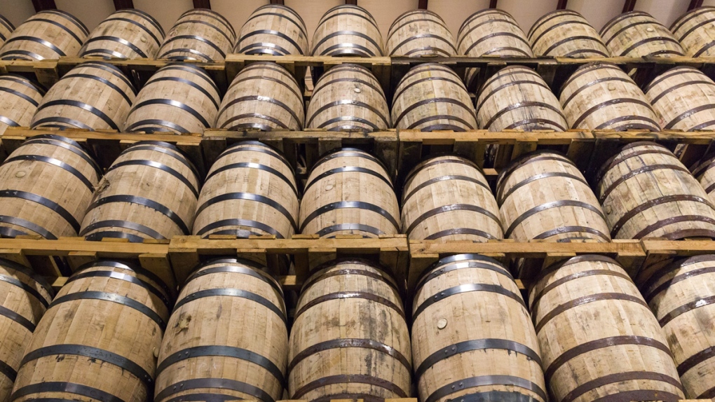 Barrels at the George Dickel distillery