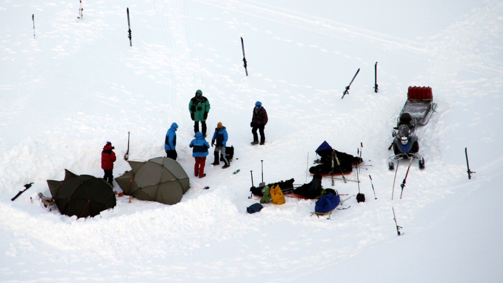 Camp where polar bear attacked in Svalbard, Norway