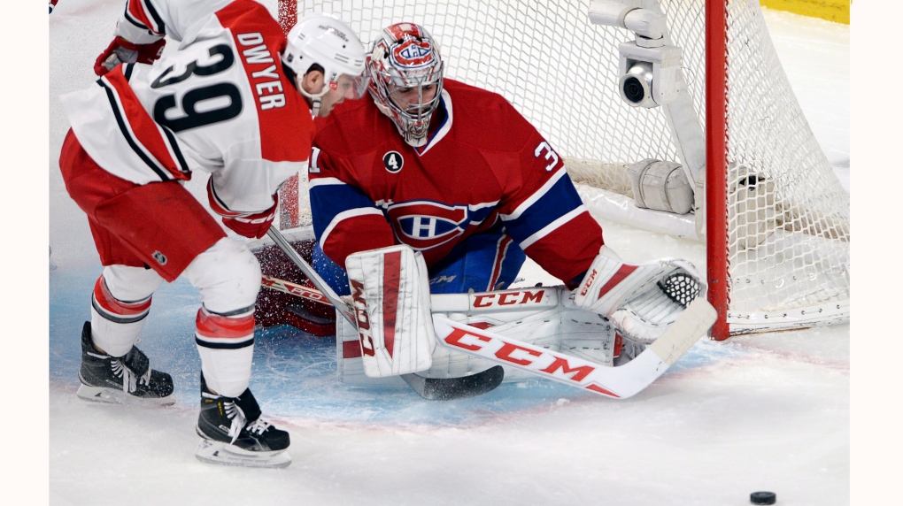 Montreal Canadiens goalie Carey Price (31) makes t