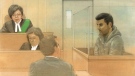 Dhanbir Shergill, 28, appears in a Scarborough court on Friday, March 20, 2015. (John Mantha / CTV Toronto)