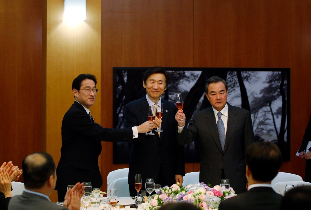 China, South Korea, Japan foreign ministers meet