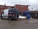 Police investigation at 10 Burn Place in Kitchener on Saturday March 21, 2015.