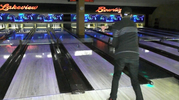 Odin Camus bowls at his birthday party