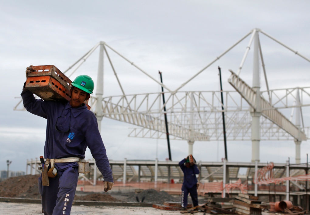 Worker at Olympic site in Rio