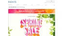 A screen grab shows the Ricki's homepage on Thursday, March 26, 2015. 