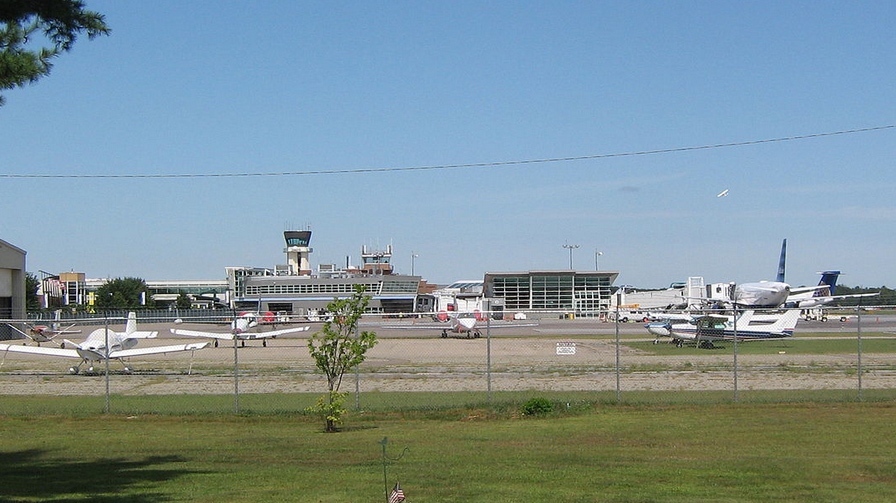 The airport in Burlington, Vermont is seen in this