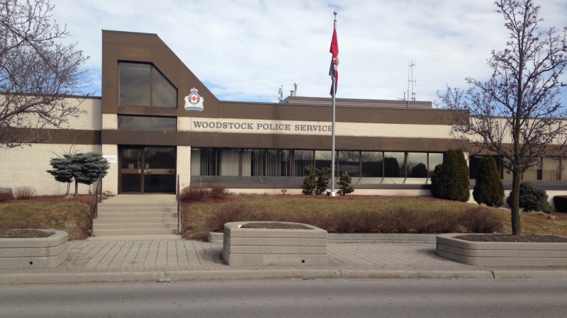 Woodstock Police headquarters are pictured on Friday, March 20, 2015. (Alexandra Pinto / CTV Kitchener)