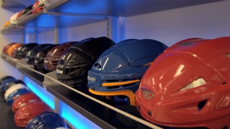 Hockey helmet testing