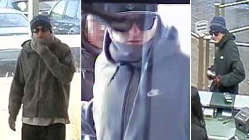 Suspect wanted for three bank robberies