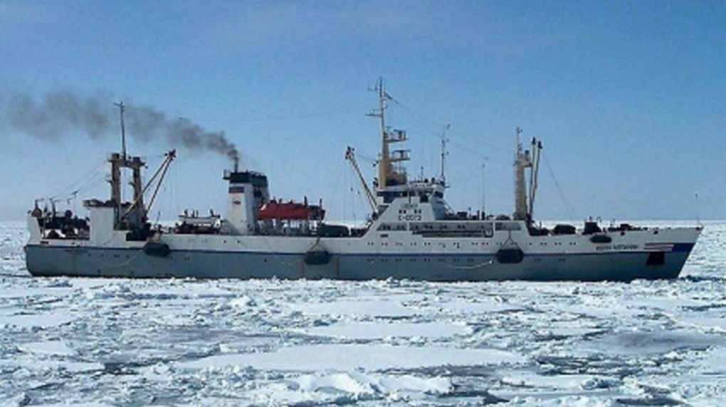 Russian trawler sinks