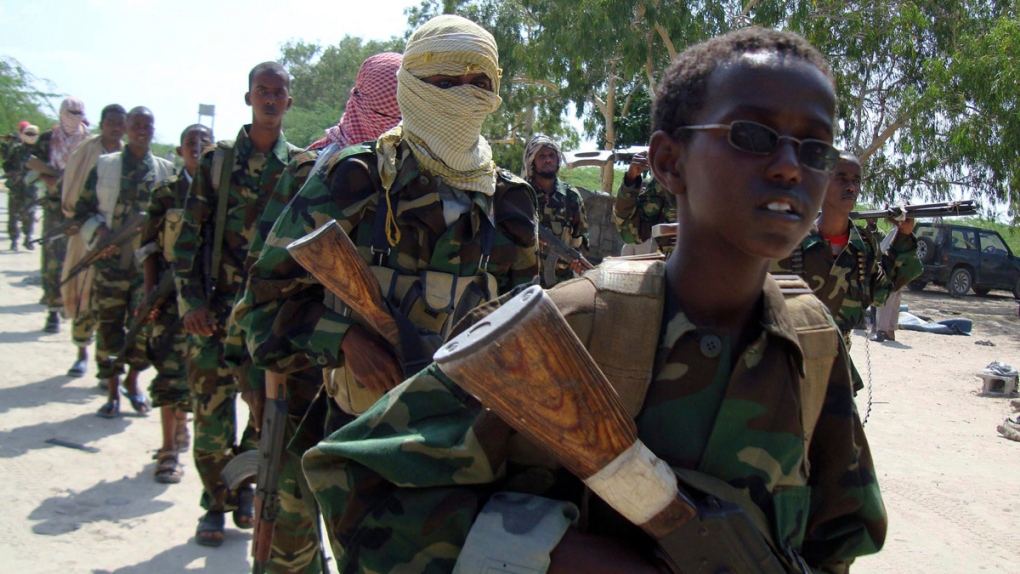 Al Shabab fighters in northern Mogadishu