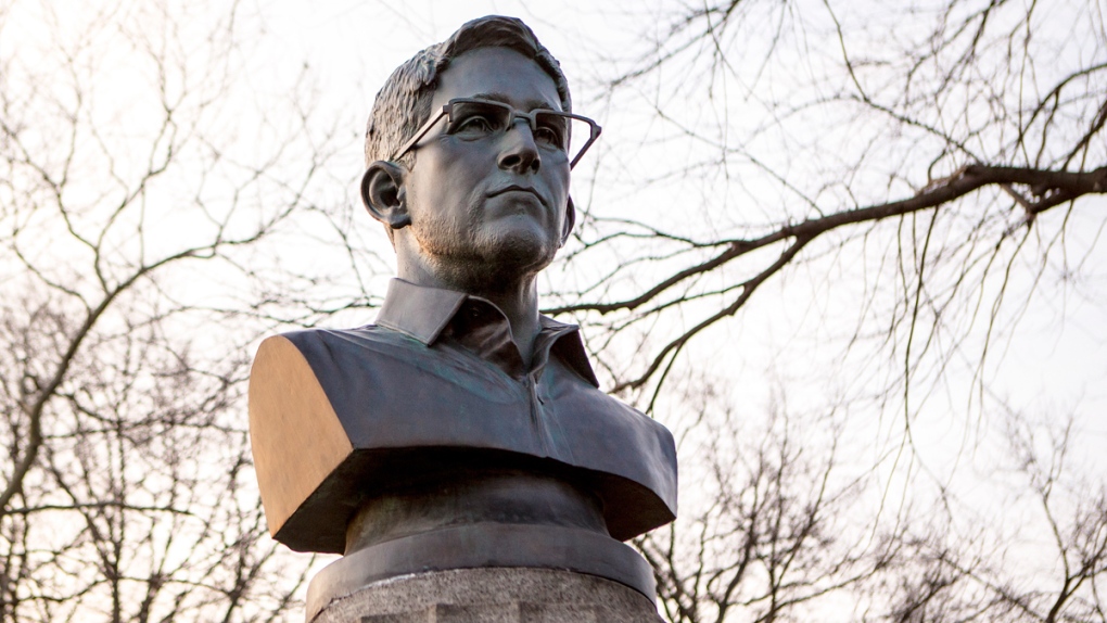 Bust of Edward Snowden in Fort Greene Park, NYC