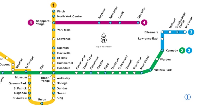 A map of the TTC's subway system is shown. (TTC)