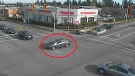 The RCMP is searching for a silver 2013-2015 model Honda Civic they believe was involved in a hit-and-run in Surrey Monday. April 8, 2015. (Handout) 