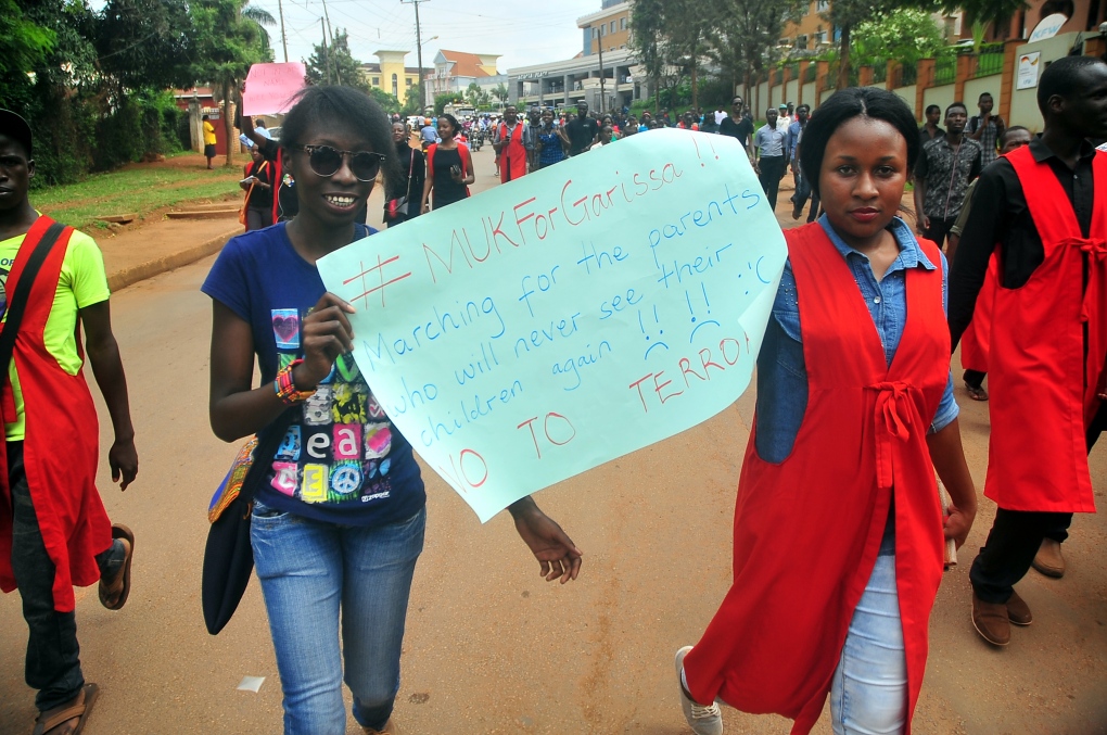 Kenyan and Ugandan students protest Garissa attack