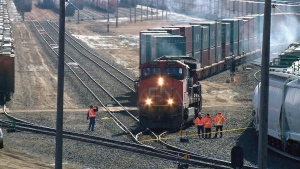 A CN rail yard in Saskatoon is seen in this file photo. 