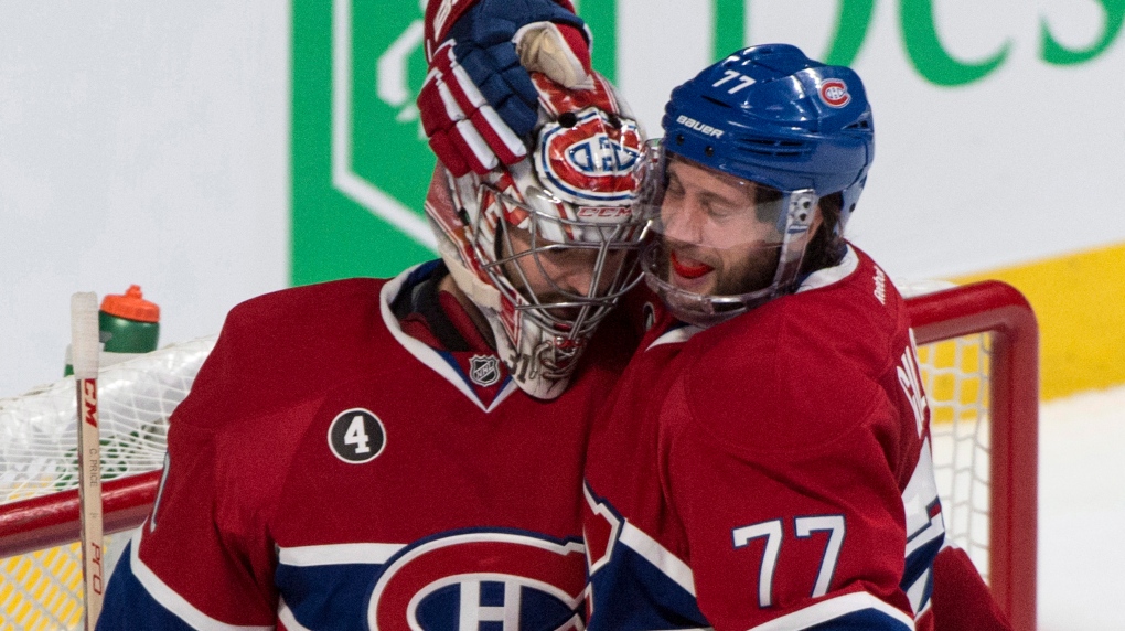 Montreal Canadiens goalie Carey Price and Tom Gilb