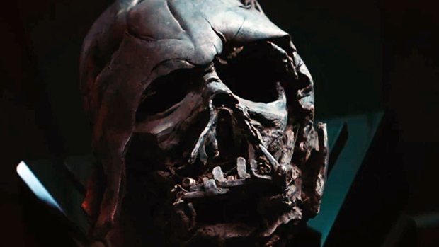 Darth Vader's helmet in Star Wars