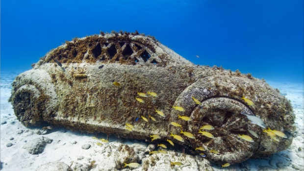 Isla Mujeres car underwater