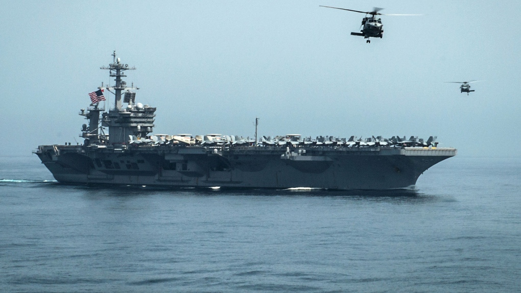 U.S. aircraft carrier blocking Iran weapons