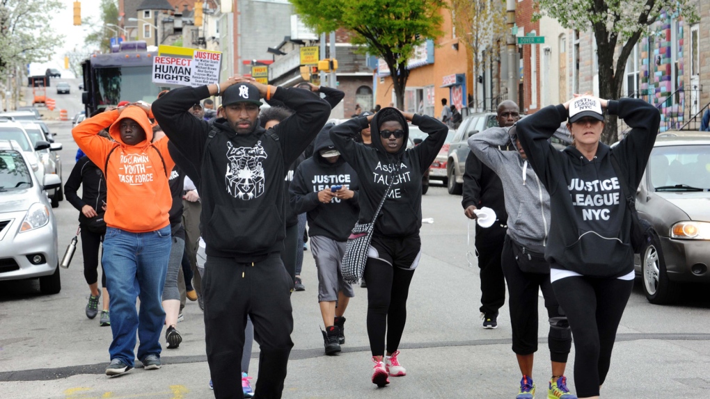 protest after death of Freddie Gray in Baltimore