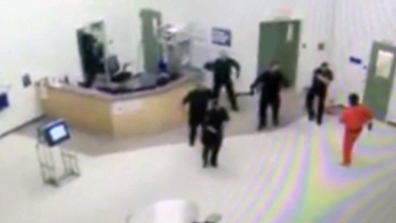 Security video taken April 14, 2015 at the Edmonton Remand Centre