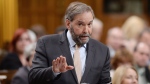NDP Leader Thomas Mulcair asks a question during question period in the House of Commons on Parliament Hill in Ottawa on Wednesday, April 22, 2015. (Sean Kilpatrick / THE CANADIAN PRESS)