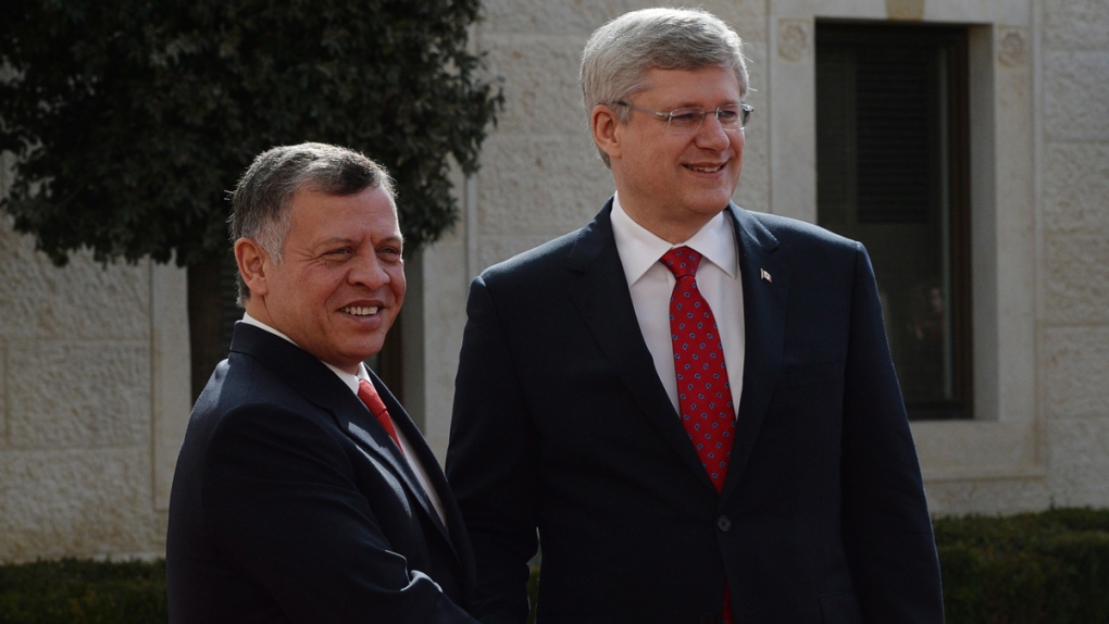Harper meets with King Abdullah II in Amman