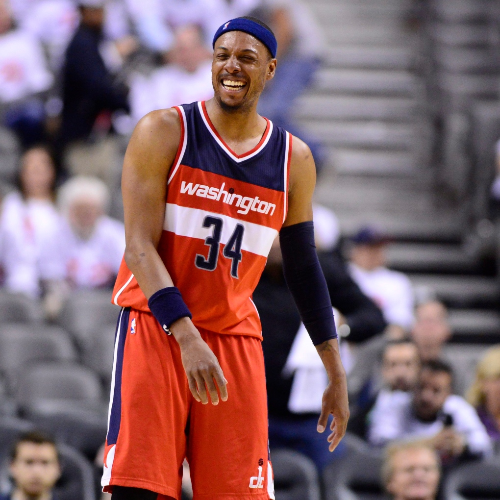 Paul Pierce during NBA playoff action in Toronto 