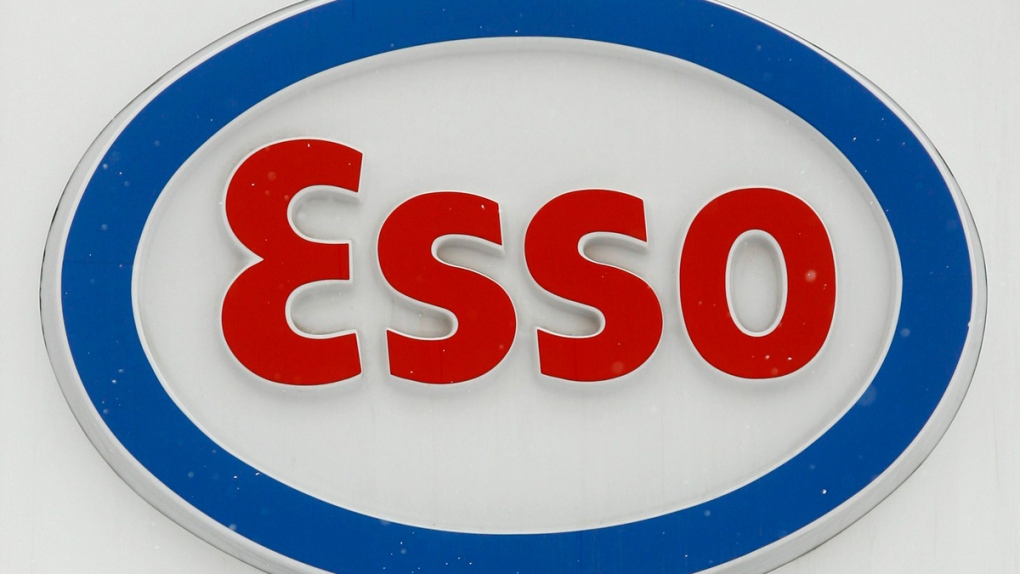 An Esso gas station sign in Milton, Ont.