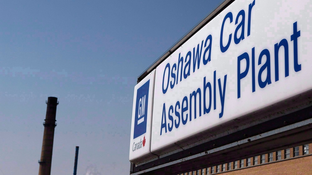 General Motors car assembly plant in Oshawa