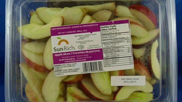 Recall: Sliced apples 