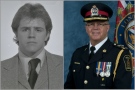 Retiring London police chief Brad Duncan is seen in these images provided by the London Police Service.