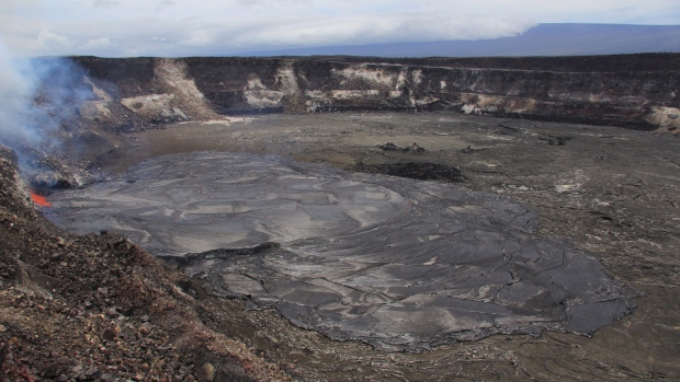 lava overflows from the Kilauea volcano on Hawaii