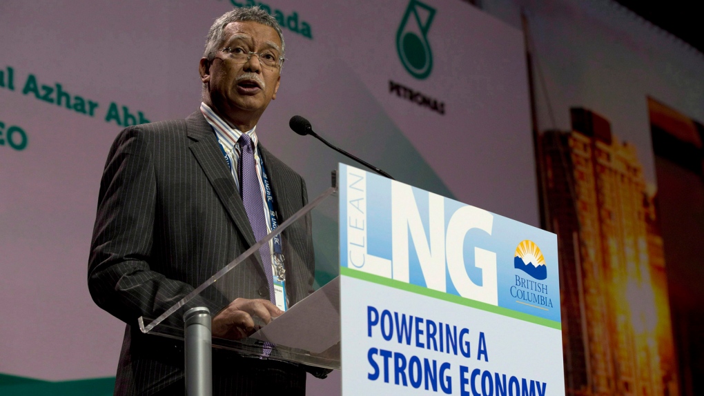 Shamsul Abbas speaks during an LNG conference 